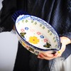 Bicuzat Vintage Butterfly and Flower Pattern Pie Pan, Chicken Shape
