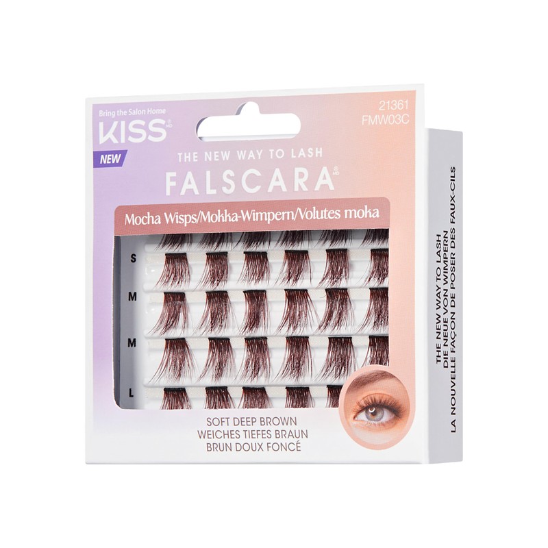 FALSCARA False Eyelashes Eyelash Extension Set, Brown Mocha, Natural Volume