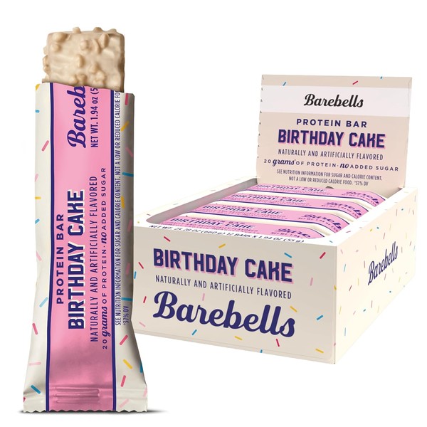  Barebells Protein Bars Birthday Cake – 12 Count, 1.9oz