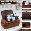 Neceser de Cuero para Hombre,Neceser de Viaje con Manija