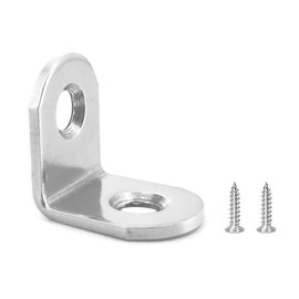 16pcs L Brackets Corner Brace, 30mmx30mm Heavy Duty Small Brackets, Stainless Steel Right Angle Brace, 90 Degree for Wood Shelves Dressers Chairs with 40pcs Screws (1.18 x 1.18 inch)