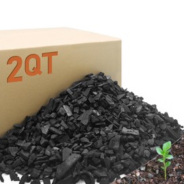 2 Quarts Horticultural Charcoal for Indoor Plants-Hardwood Potting Soil Amendment for Orchids, Succulent, Cactus, Terrariums, and Gardening