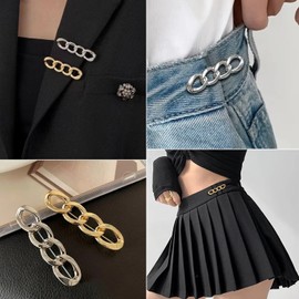 Pant Waist Tightener, No Sew and No Tool Detachable Button Pins for Jeans, Button for Jeans to Make Tighter, Adjustable Waistband Tightener for Pants Women