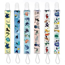 PandaEar - Paquete de 5 clips de silicona para chupete para niños y niñas recién nacidos