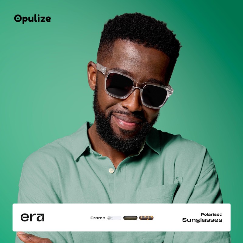 OPULIZE ERA Sunglasses - Brown Tinted Lens - Anti-reflective &