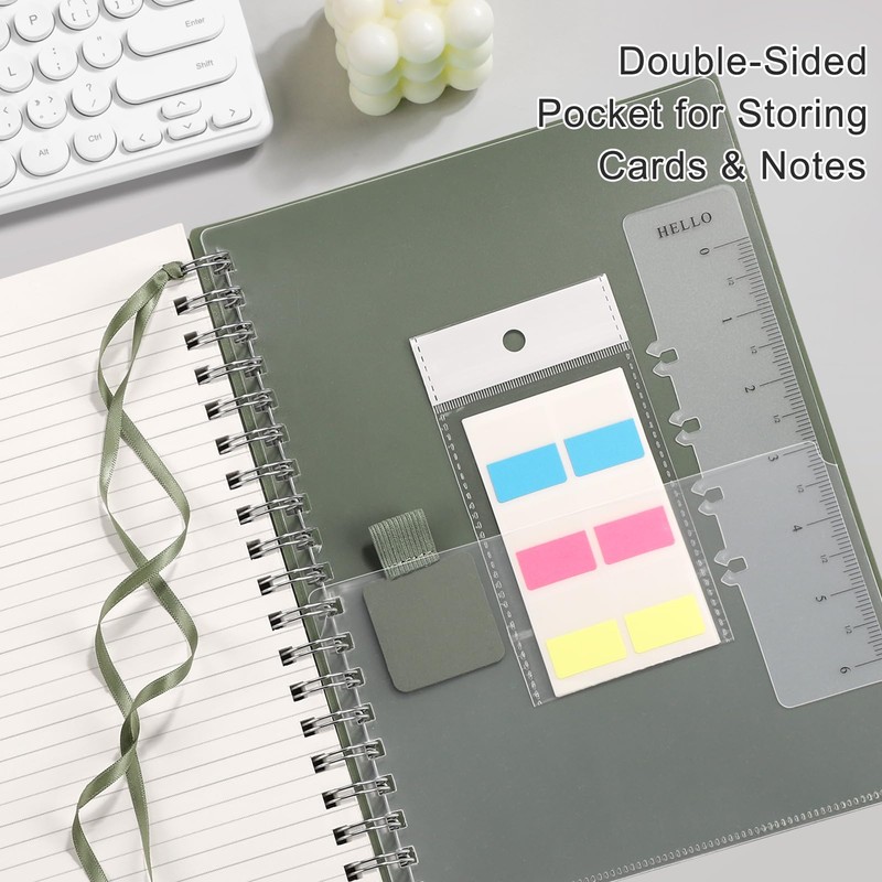 EMSHOI A5 Notebook College Ruled, Spiral Notepad 150 Sheets/300 Pages,