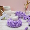 Mini Lavender Silk Artificial Flower Heads for Crafts, Decorations (2