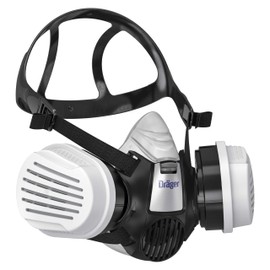 Dräger X-plore 3300 Chemical Worker Set Respirator Mask with A1B1E1K1 Hg P3 Combination Filter - Half Mask for Chemical Work, Reliable Protection Against Vapours, Gases and Fine Dust, Size L