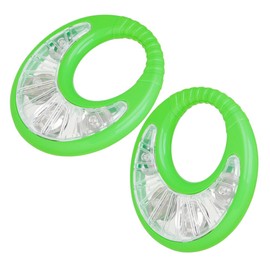 Kisangel 2Pcs Handheld Tambourine Music Instrument Interactive Drum Ring for Early Education Safe Abs Material Bright Sound for Fun Play