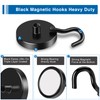LOVIMAG Black Magnetic Hooks Heavy Duty, 100Lbs Strong Neodymium Magnet