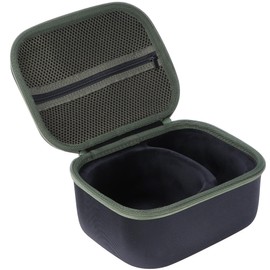 Peyyargo Storage Case Compatible with Walker's Razor Slim Shooting Hearing Protection Electronic Earmuffs(Black + Military green Zipper)