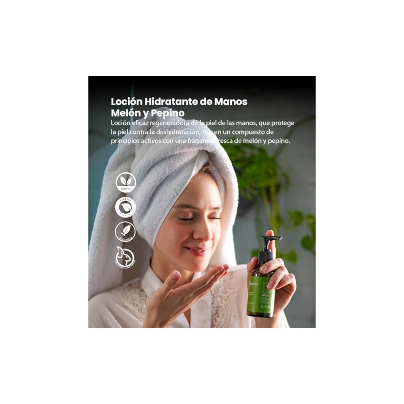 Mokkan Locion para Manos Melon Pepino Hidratante Aceites Naturales 100ml