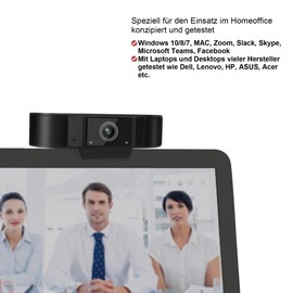 WIWACAM Full HD Video Webcam 1080P Web Camera with Microphone for Computer PC Laptop Desktop MAC USB Plug and Play Safe Quality for Home Office and Video Conference Zoom Webex Slack with Cover