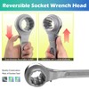 WEDO Stainless Steel Scaffold Podger Ratchet Wrench,Double Side 12 Point