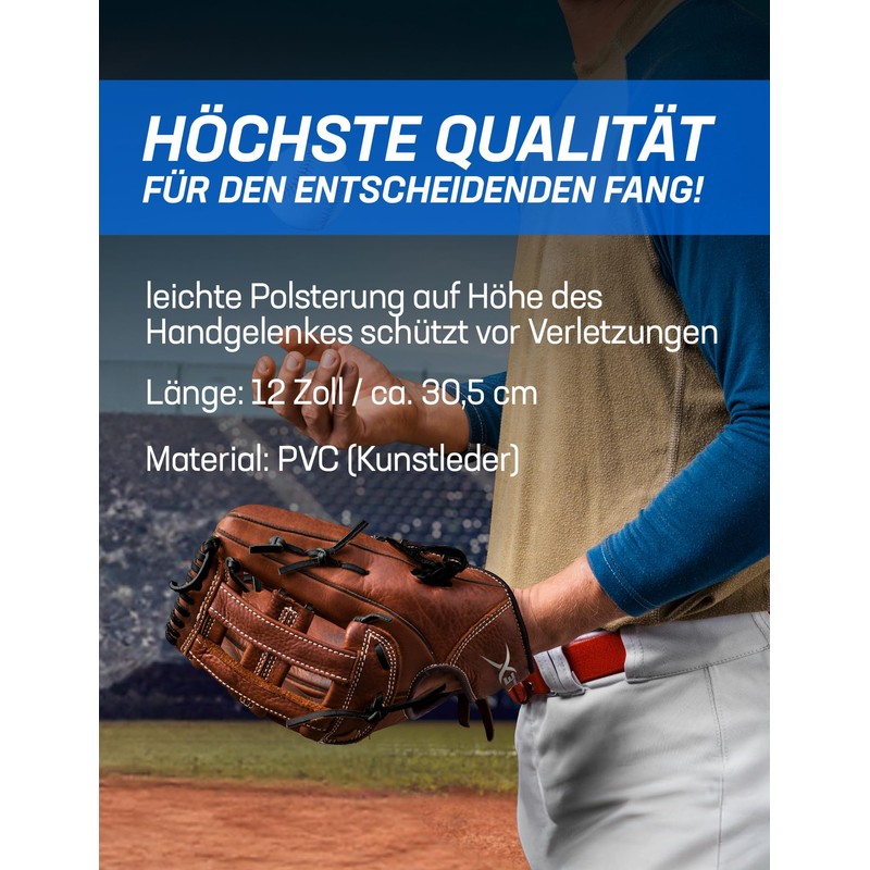 JELEX Safe Catch Baseball Glove Left for Right-Handed Users (Black)