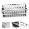 Hohopeti 40holes Test Tube Rack Stainless Steel Tube Holder for