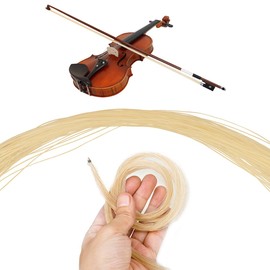 OriGlam Violin Bow Hair Horse Hair Replacement Kit, Violin 29.92 Inch Fiddle Bow Rehair Tools Musical Bow Hair Violin Horse Hair for 4/4 3/4 1/2 Violin Viola Cello Accessories