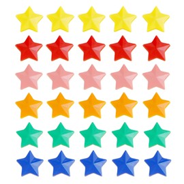 Pack of 30 Star Magnetic Nails, Magnetic Board Children's Magnets, Magnetic Clips, Colourful Mini Magnets, Children's Magnets, Star Magnets (Yellow, Orange, Blue, Green, Pink, Red)