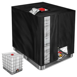 drado IBC Tank Cover 1000L, IBC Container Cover, Tarpaulin for Water Tank 1000L, Protective Cover Protective Cover for Rainwater Tank IBC Container (120 x 100 x 116 cm)
