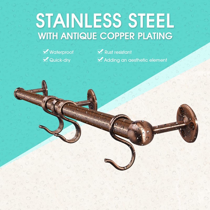 ROTHLEY Stainless Steel Pot and Pan Hanger: 23.7 Inch Wall