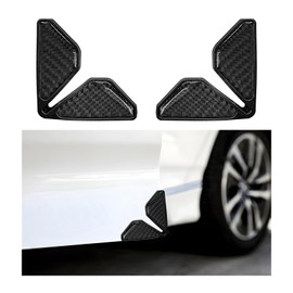 DXNQ - 2 protectores de esquina para puerta de coche, protector de borde de puerta de coche, fibra de carbono real anticolisión, protector de esquina autoadhesivo decorativo, accesorios exteriores del