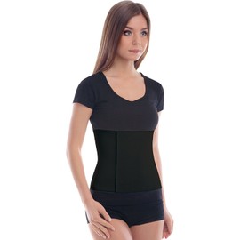 TOROS-GROUP Elastic 24 cm Abdominal Binder/Postpartum & Post Operative Belly Wrap - Small Black