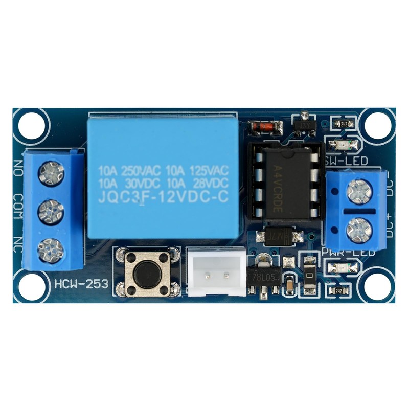 MTDELE 2Pcs 12V Latching Relay Module Single Bistable Push to