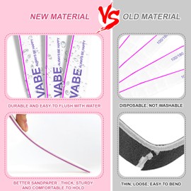 6Pcs Nail File, White 100/180 Grit Double Sided Nail Files, Professional Reusable Emery Boards Manicure Tool for Precision Nail Shaping, Premium Salon Quality, Dual Grit Manicure and Pedicure Tool