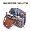 BOYATU Checkered Makeup Bag Organizer with Handle: Large Travel Cosmetic
