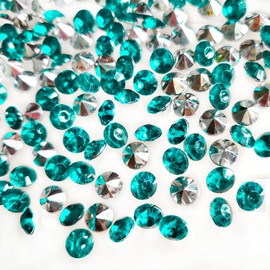 2000 PCS Sky Blue Acrylic Diamonds Gems Tiny Table Scatters Rhinestones Gemstones for Vase Fillers,Baby Shower Gifts,Party Confetti,Arts and Epoxy Crafts,Makeup Brush Holder Decor,0.315 Inch (8mm)