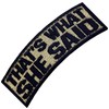 She said so embroidered Velcro patch