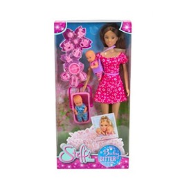 Simba Steffi Love Babysitter Doll Set, 11-in Height, Multicolor - Includes Two Baby Dolls, Baby Carrier and Accessories, for Girls