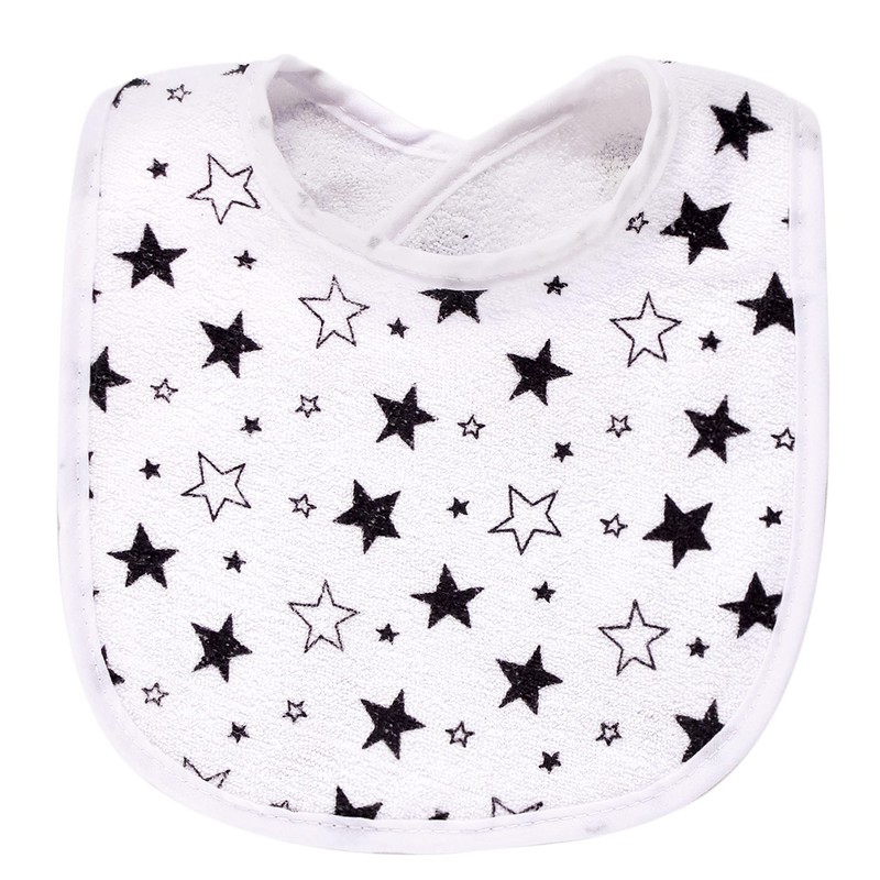 Hudson Baby Unisex Baby Cotton and Polyester Bibs, Moon And