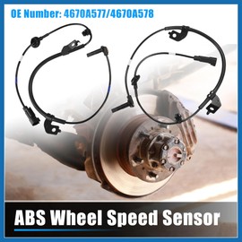 A ABSOPRO 1 Pair Front Left Right ABS Wheel Speed Sensor for Mitsubishi Lancer 2008 2010-2015 No.4670A577/4670A578 Item Replacement