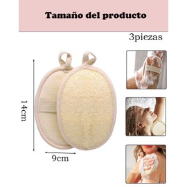 Esponja de baño, Zacate for Body，Esponja exfoliante corporal, material suave, fácil de usar, adecuada para cubiertos, utensilios de cocina, baños, muebles y otras ocasiones