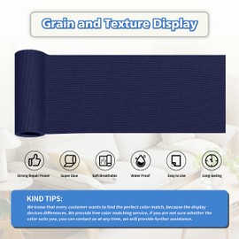 KING MOUNTAIN Canvas Repair Tape,Outdoor Gear Patch, 4×63 Inches,Waterproof,Self-Adhesive for Repairing Boat Covers,Sun Shades,Sofas,Tents,Lounge Chairs,Awnings (Dark Blue)