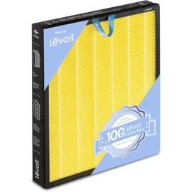 LEVOIT Genuine Vital 100S-P Air Purifier Pet Allergy Replacement Filter, Supports HEPA Sleep Mode, High-Efficiency Activated Carbon Filters, Vital 100S-RF-PA , 1 Pack, Yellow