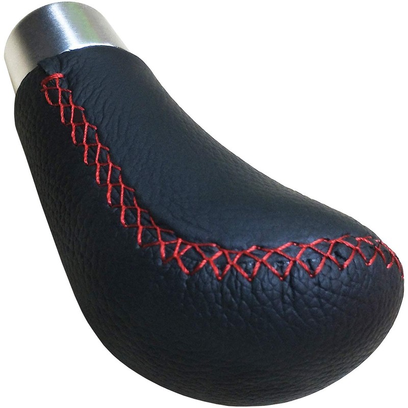 Lunsom Leather Shift Knob, Car Gear Shifter Stick Auto R