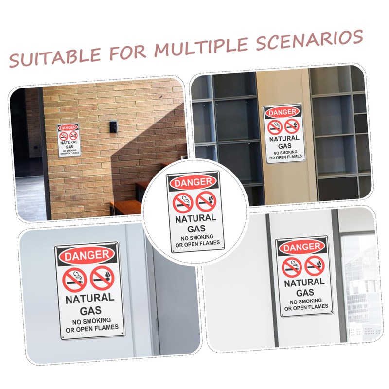 VILLFUL Public No Smoking Sign Caution Sign Wall Mounted Non-smoking