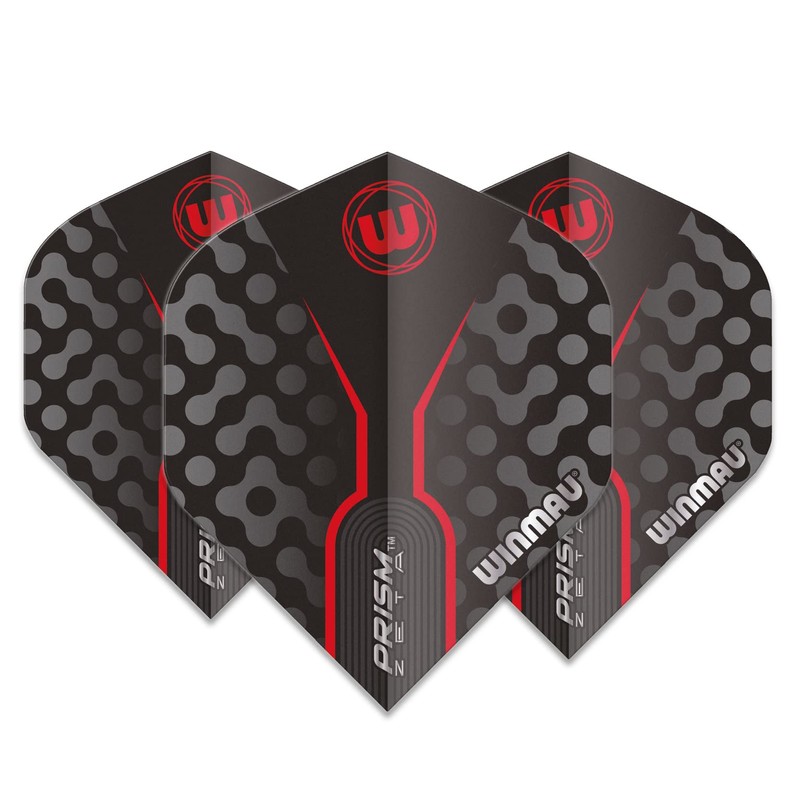 WINMAU Prism Zeta Black, Grey & Red Extra Thick Dart