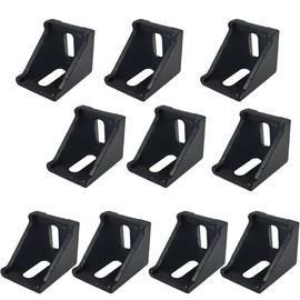 YVSPTIK 10 Pack 4040 Black Inside Corner Bracket Gusset for 4040 Aluminum Extrusion Profile Slot 8 mm,40x40x35 mm