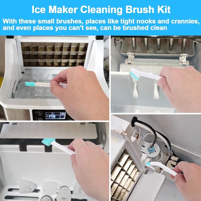 XANGNIER Ice Machine Cleaner Brush Kits,Countertop Ice Maker Cleaning Tools
