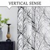 FMFUNCTEX Linen Semi Sheer Curtains for Bedroom, Black White Curtains