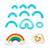 Dessert Gift Set 9 Cortadores Arcoiris Nube Rainbow Molde Fondant
