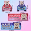 BOXOB 4pcs New Driver Cat Magnets Stickers, Funny Newbie Magnetic