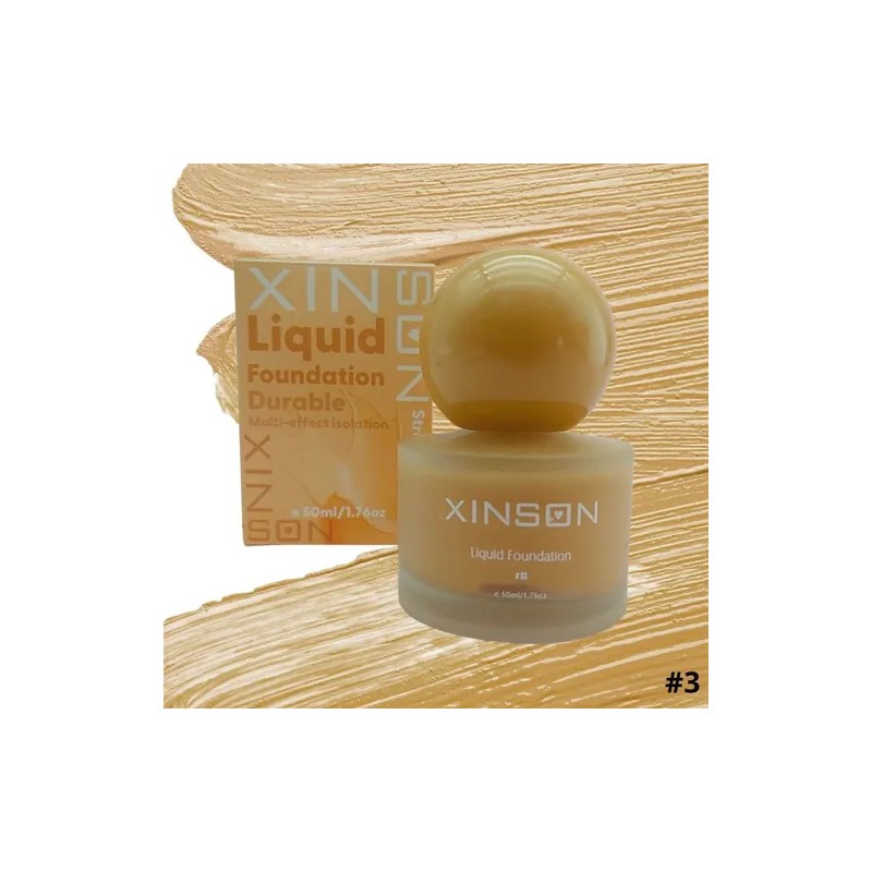 Base Maquillaje Mate Foundation Alta Cobertura Líquido 4tono