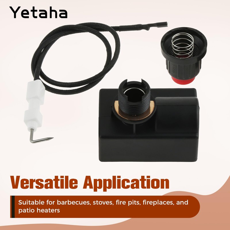 Yetaha Propane Electronic Pulse Gas Igniter Assembly with 400mm Electrode