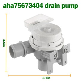 Upgraded AHA75673404 AHA75673402 Washer Drain Pump Assembly for LG Washing Machine Drain Pump Replace AP6978814 PS12748410 WT7405CW WT7250CW WT7405CW 2 Year Guarantee