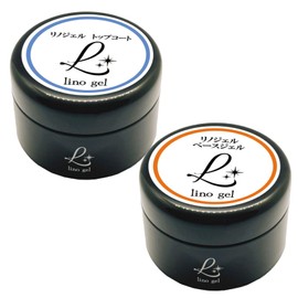 LinoGel Top Gel, Top Coat, Domestic Gel, Nail Top, 1.1 oz (30 g), Semi-Hard, Glossy, Transparent, UV LED Compatible, (Set of 3)