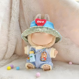 Clothes for Labooboo Doll -3 Set Outfit 17cm Doll Clothes for LBB(Hat, Overalls and Kettle) Premium Stylish Doll Outfit with Accessories（No Doll）
